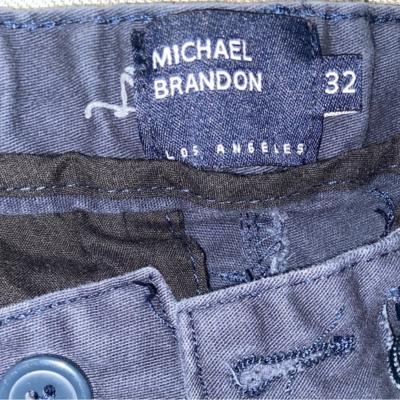 Men flamingo navy shorts slim tight fit Michael Brandon front string y2k bottoms - Picture 6 of 9